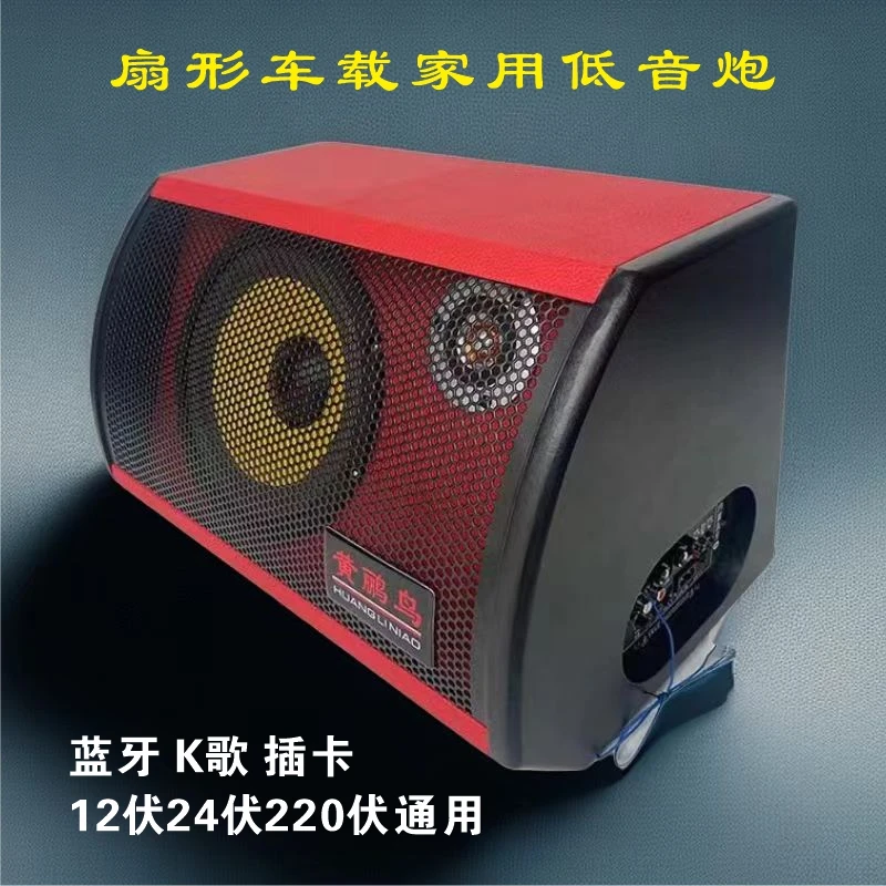 6-10寸扇形蓝牙低音炮12伏24伏220伏家用K歌音箱车载低音炮
