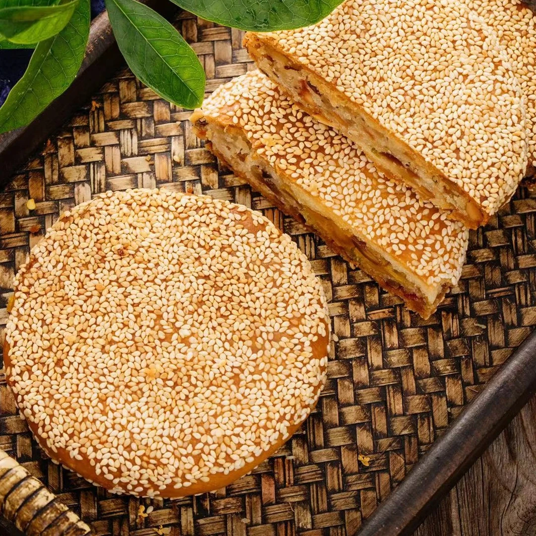 550克鲜肉芝麻温州大月饼月饼温州特产传统桥墩大月饼