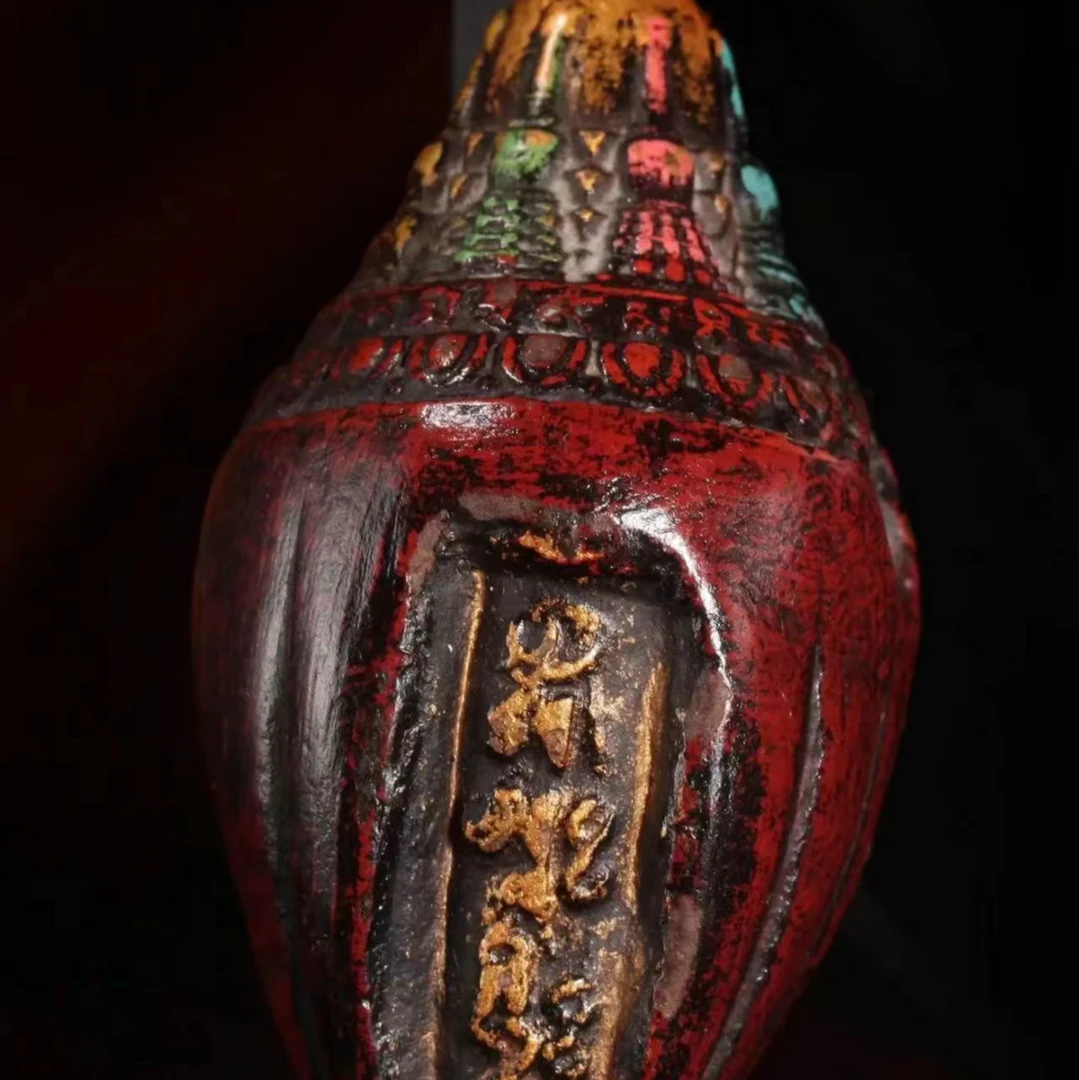 藏地风格彩绘泥塑娘啦擦擦吊坠