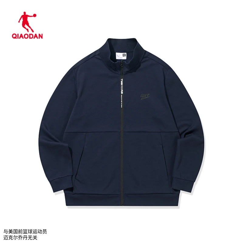 中国乔丹官方正品2023门店新款秋季男性立领针织上衣EWD33223317