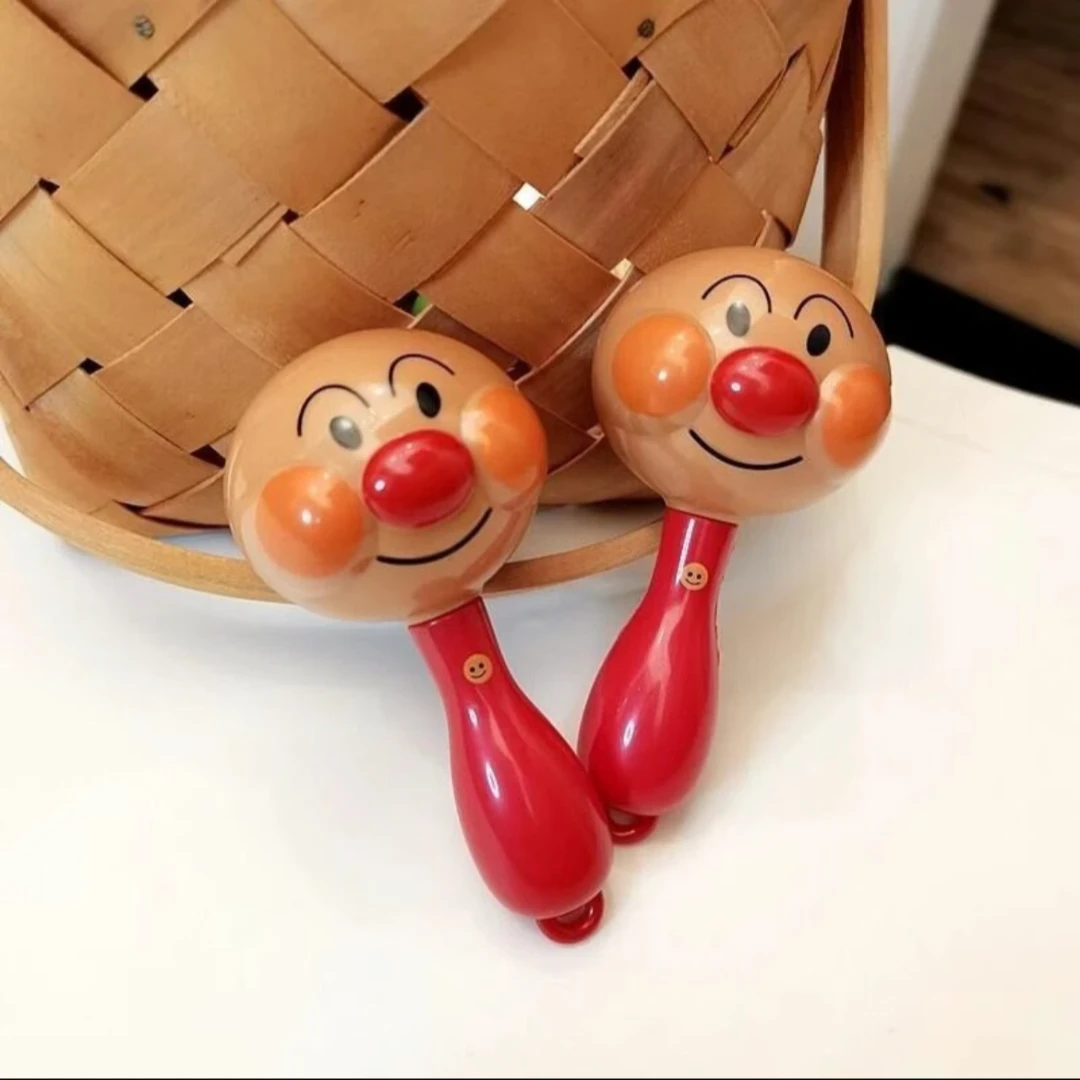 婴幼儿面包超人可啃咬沙锤新生宝宝安抚早教玩具3-12月宝宝手摇铃