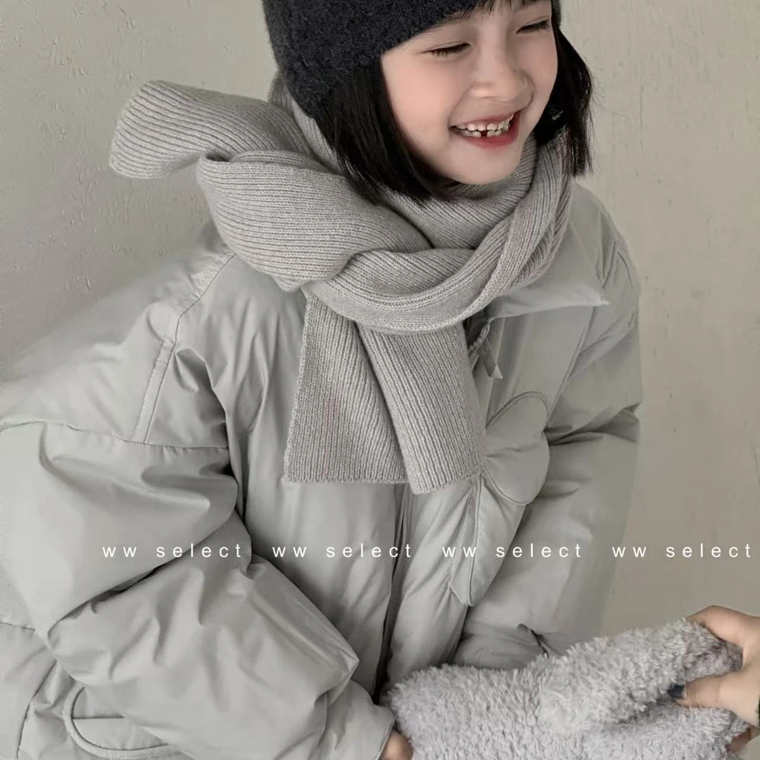 【坑条羊围巾】亲子羊毛围巾N085