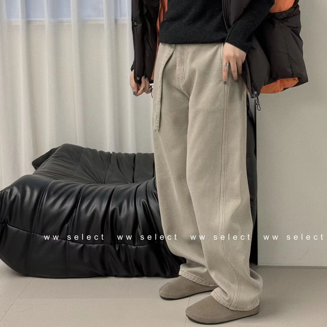 【新卡牛仔】平腰加绒牛仔裤M219