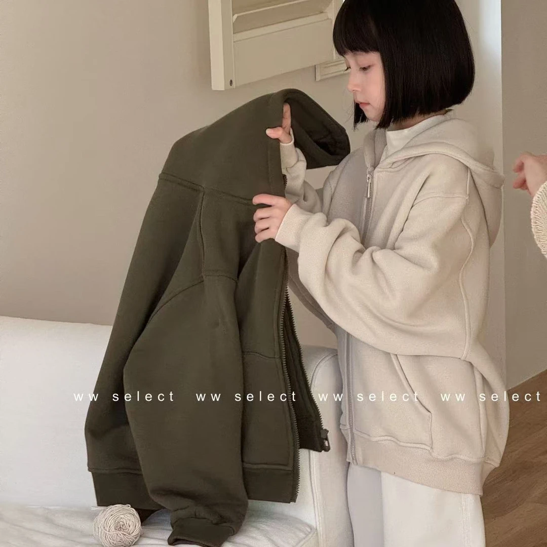 【粗针连帽】亲子加绒卫衣C251