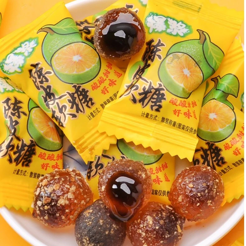 童年怀旧休闲推荐 爆浆陈皮软糖果酱夹心酸甜好吃Q弹创意网红零食