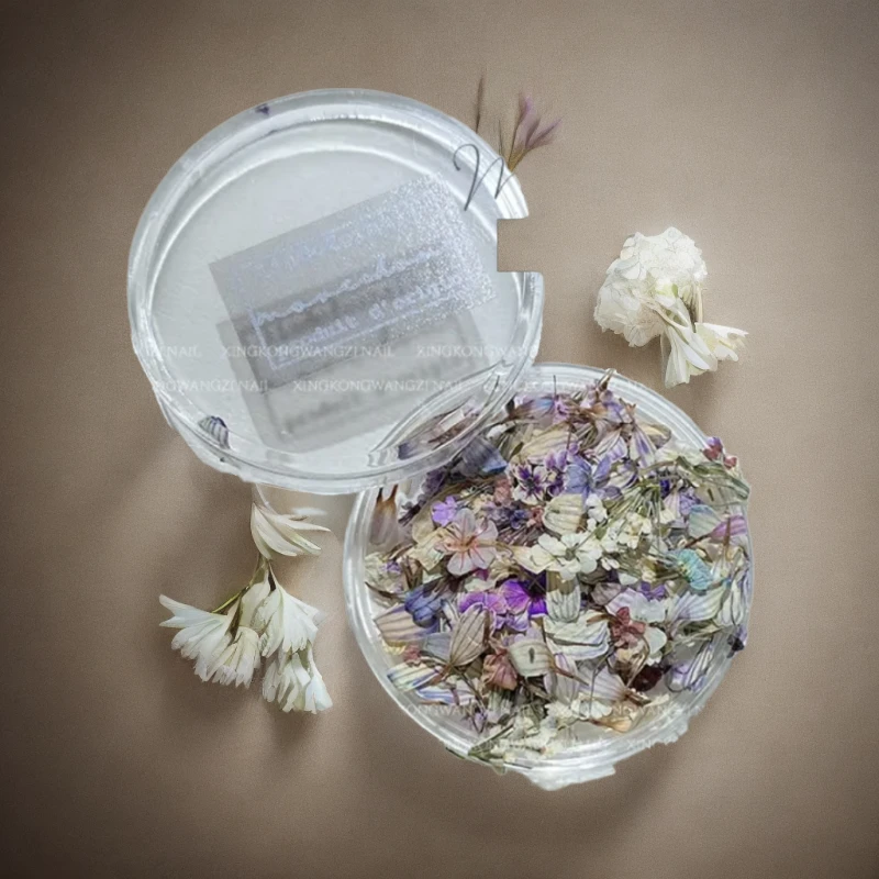 美甲真干花饰品彩色超薄夏日多彩常用色马卡龙套组混合装
