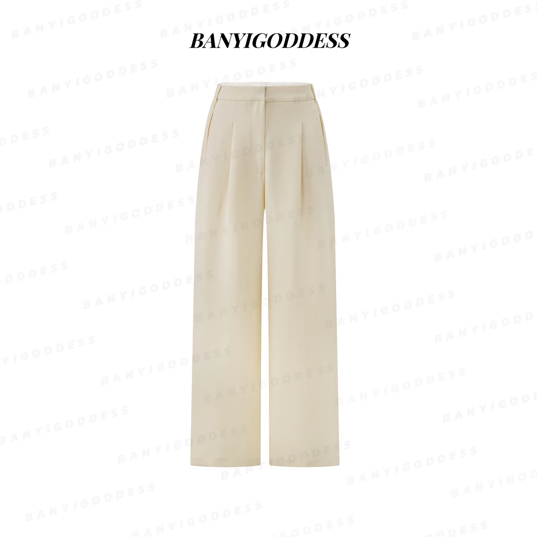 BANYI GODDESS 冬款通勤百搭高腰阔腿西装裤休闲裤