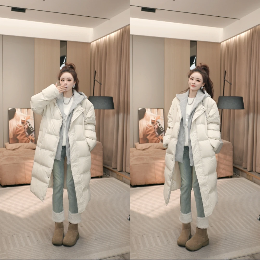 【静静衣橱】冬季新款防风保暖时尚休闲被子款连帽羽绒服女3522
