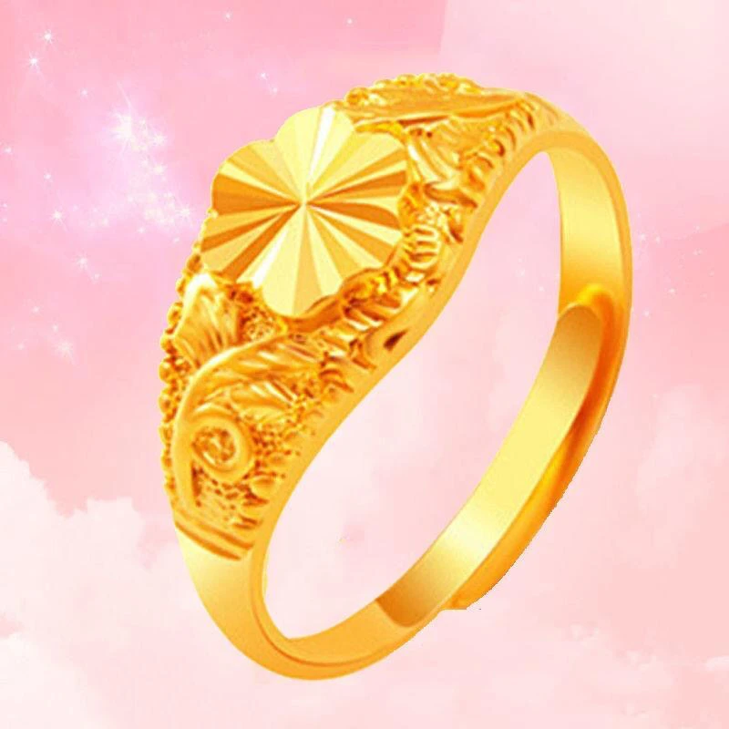 铜合金戒指 民族风时尚戒指女双心戒指掉色气质玫瑰花戒指妈妈礼
