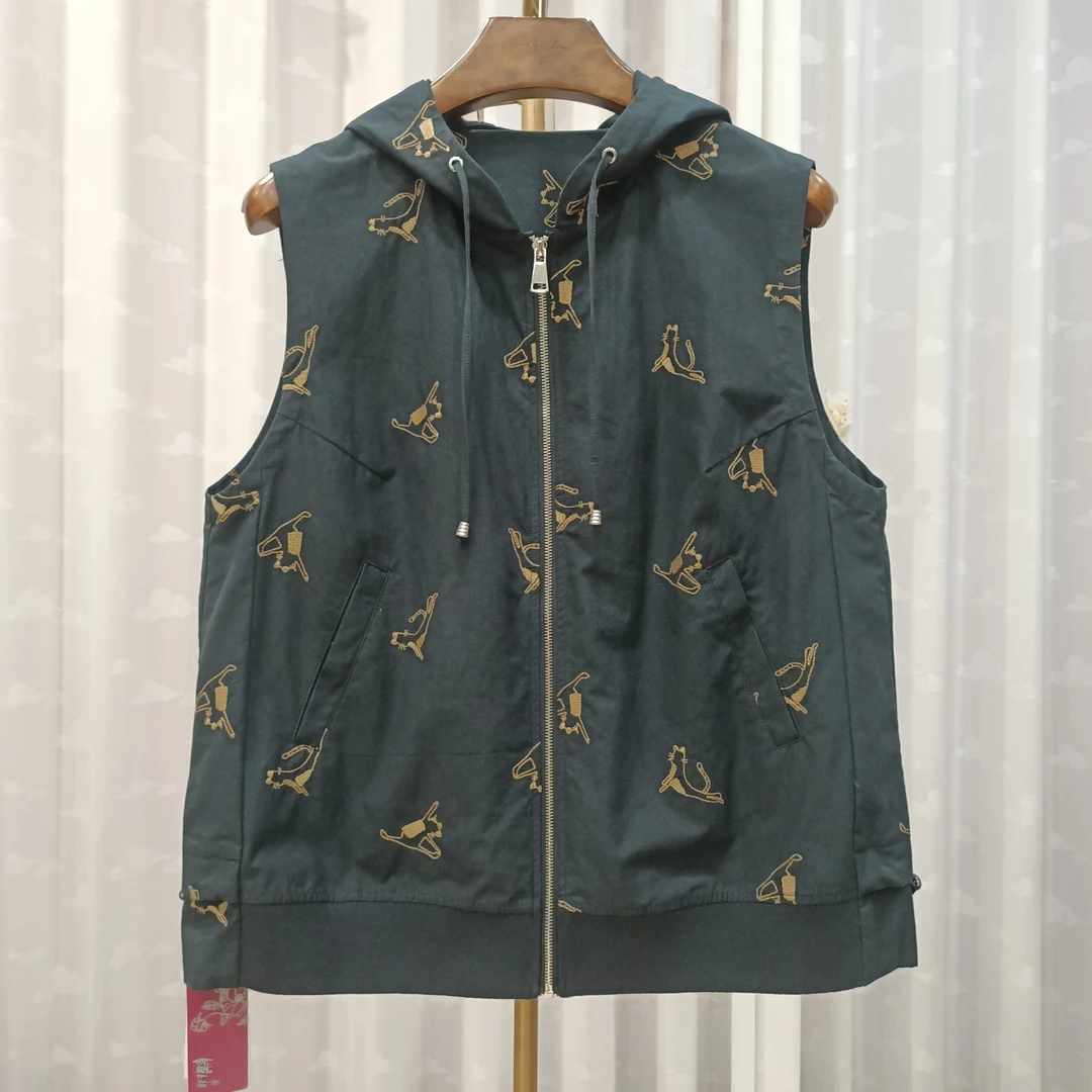 胖人坊大码休闲马甲4430