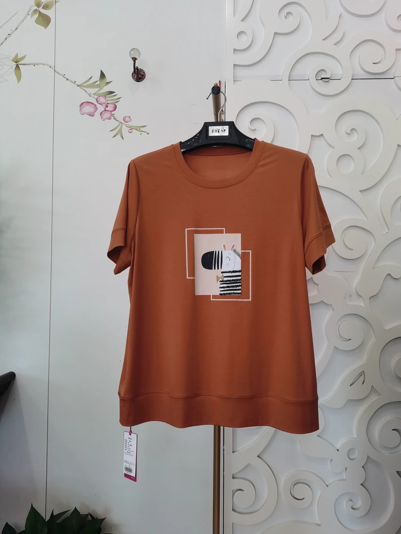 胖人坊大码时尚小衫4081