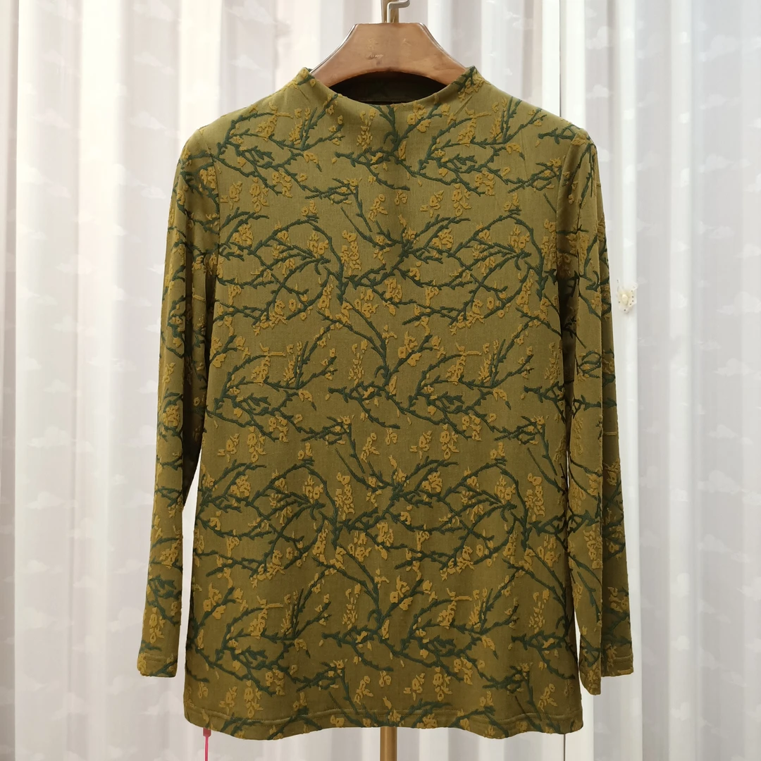 胖人坊大码复古小衫4265  衣长69