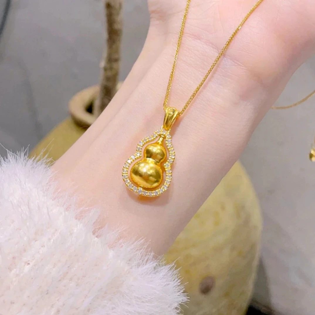 铜合金项链 2025新款国风时来运转葫芦项链女轻奢时尚百搭不掉色