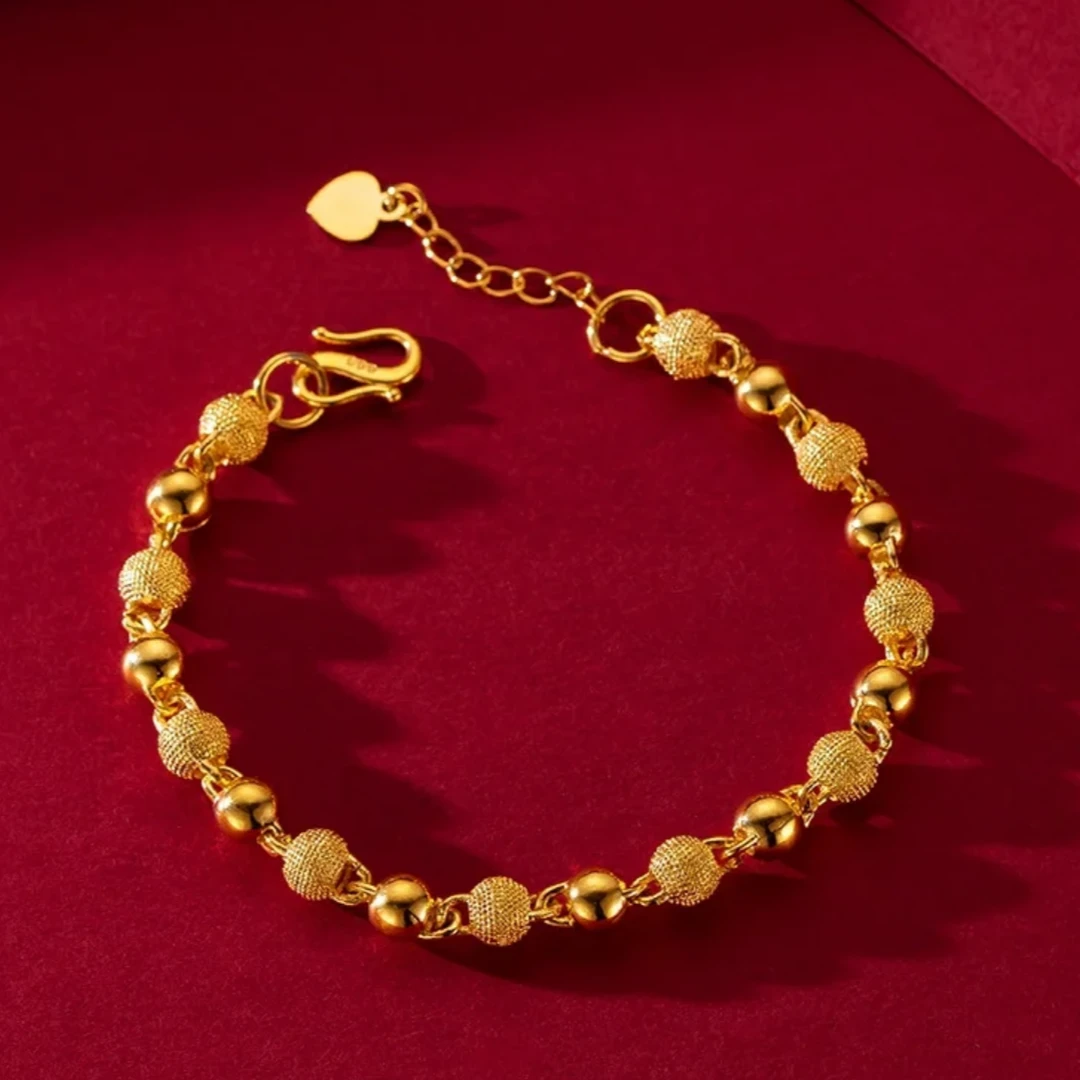 铜合金手链 2025新款转运猫眼手链轻奢时尚金色花朵手饰女士礼物