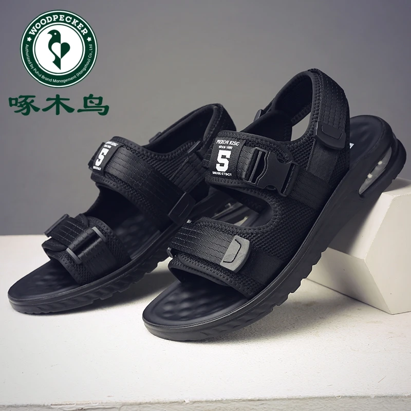 啄木鸟男鞋凉鞋男夏季潮流户外休闲沙滩鞋防滑耐磨软底两穿凉拖鞋