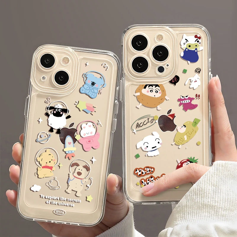 小动物适用iPhone11苹果12Pro手机壳13/14透明xsmax8plus软套xr/x