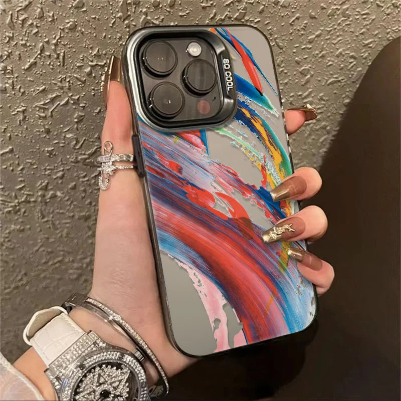 水彩涂鸦适用iPhone15pro苹果14手机壳13防摔1211软壳xsmax全包xr