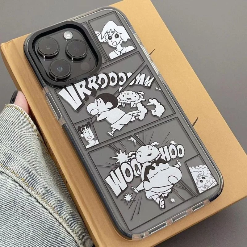 卡通可爱蜡笔小新适用14promax苹果手机壳iPhone12苹果13/11潮款8