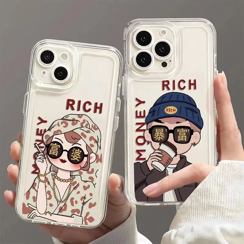 暴富适用苹果1415手机壳iPhone13防摔xsmax软胶xr卡通12pro手机套