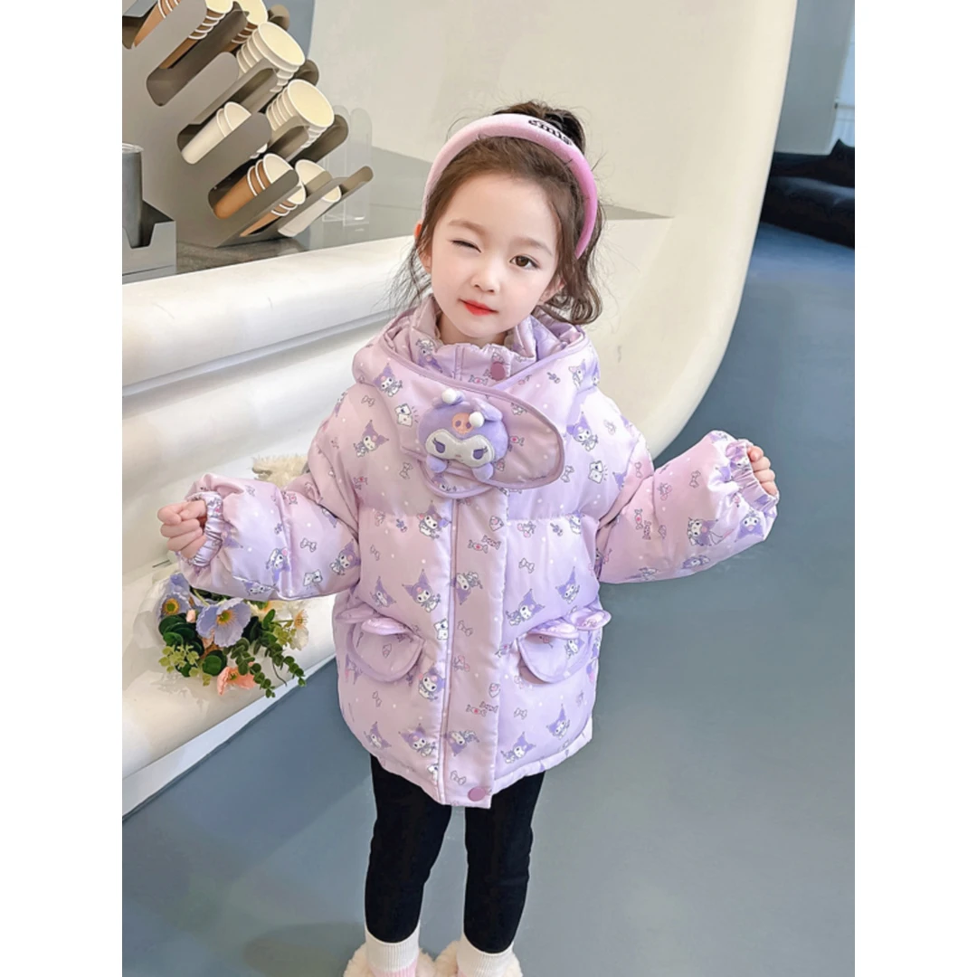 巴拉巴拉库洛米女童羽绒服冬季2023新款儿童洋气加厚外套女宝宝白