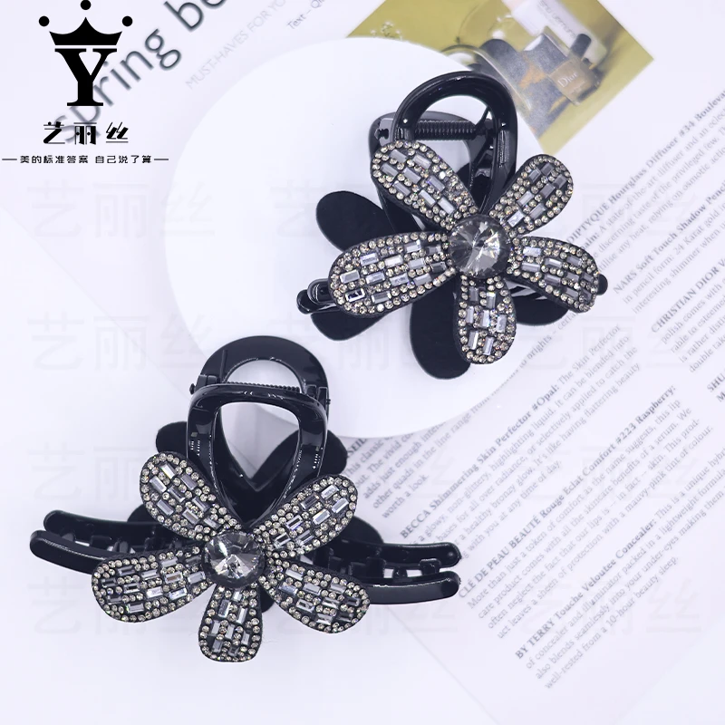 艺丽丝花开半夏款[花朵仙子]8cm气质抓夹YL509优雅韩版满钻精致