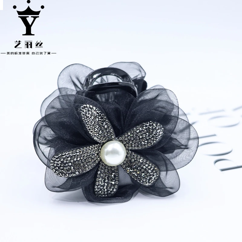 艺丽丝 新款简约气质百搭抓夹8cm [黑夜] YL266时尚优雅黑色清新