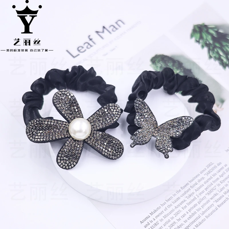 艺丽丝 大气新款 [星梦] 满锆花朵蝴蝶气质发圈 YL473
