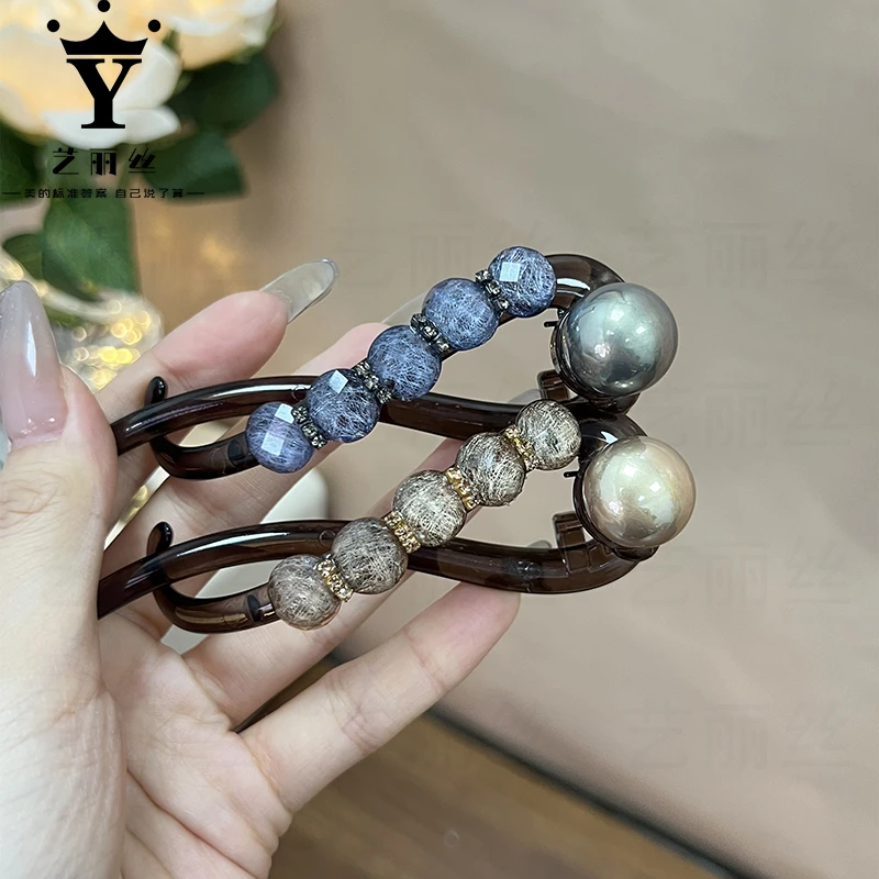 艺丽丝 新款盘发气质优雅扭扭夹一字夹 [海明珠] 11cm抓夹YL449