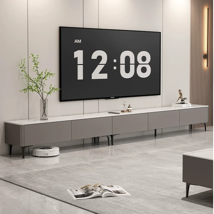 阿帕奇全实木加长落地高脚简约电视柜茶几组合客厅家用地柜多层