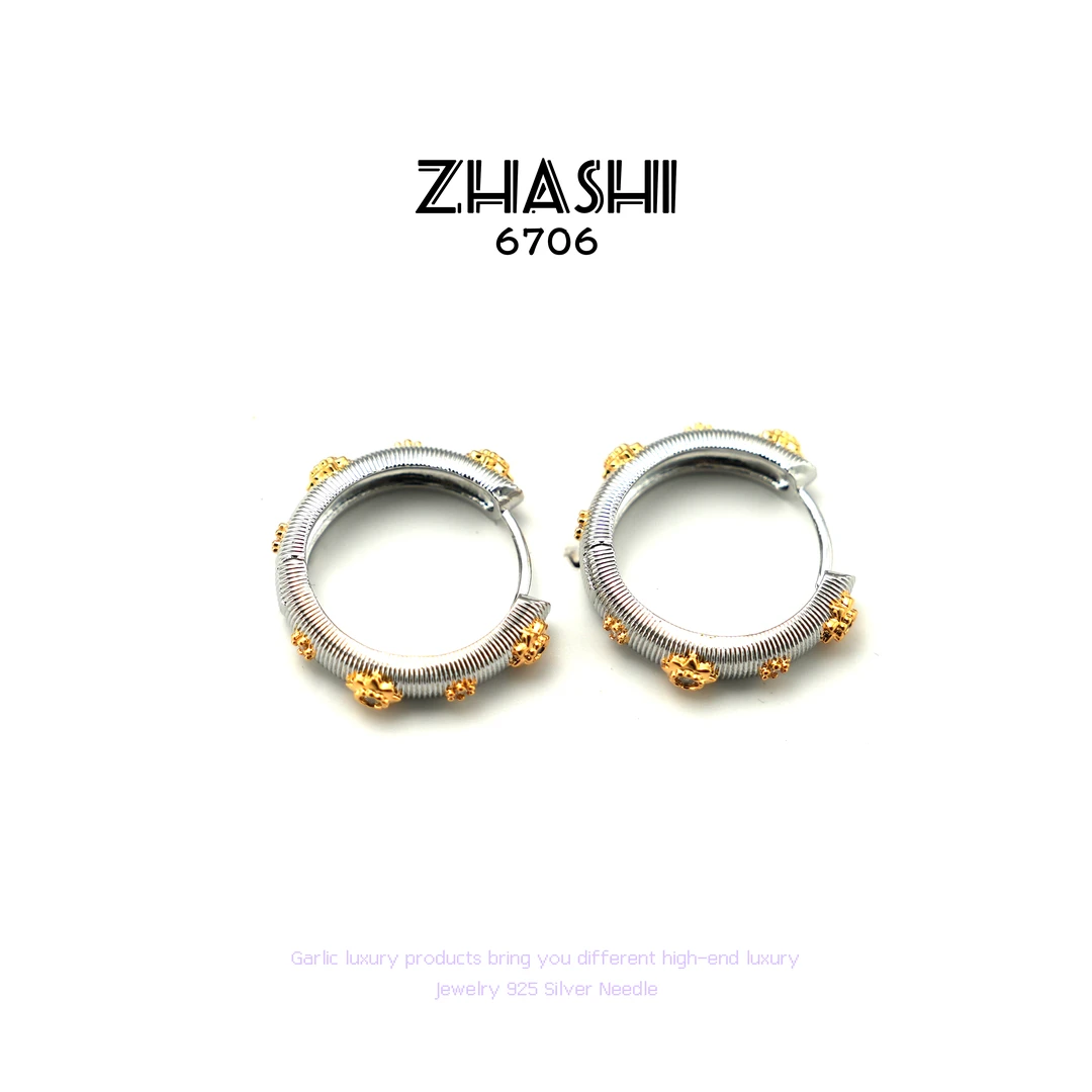 铜合金耳饰 设计师款耳饰~6706