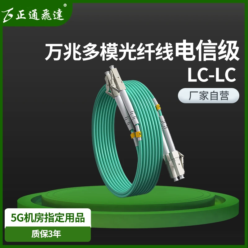LC-LC万兆多模双芯电信级光纤跳线3米5米5G机房布线光纤线高品质