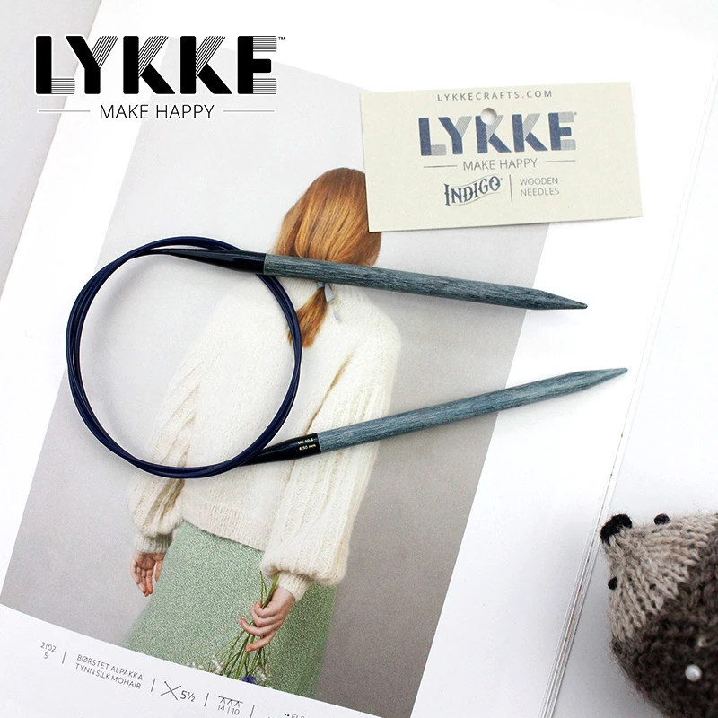 直播 Lykke环形针蓝色系40/60/80cm长度毛衣针编织针棒针