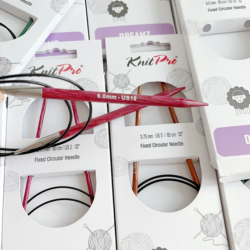 专属 KnitPro Dreamz  进口梦幻彩木针毛衣针进口循环针环形针