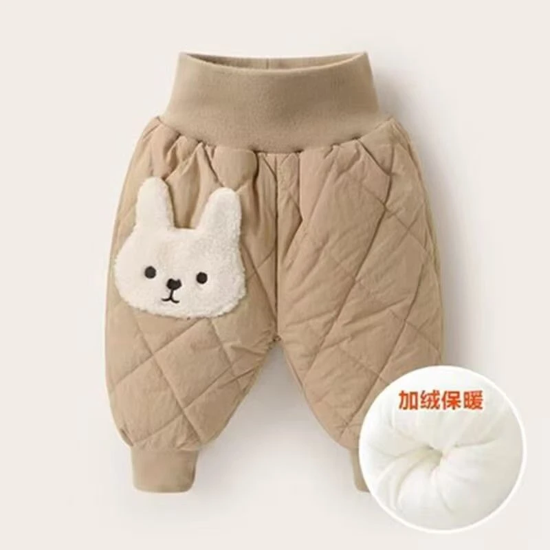 宝宝棉裤儿童冬装加绒裤子女三层加厚冬季男童冬款卡通洋气外穿潮