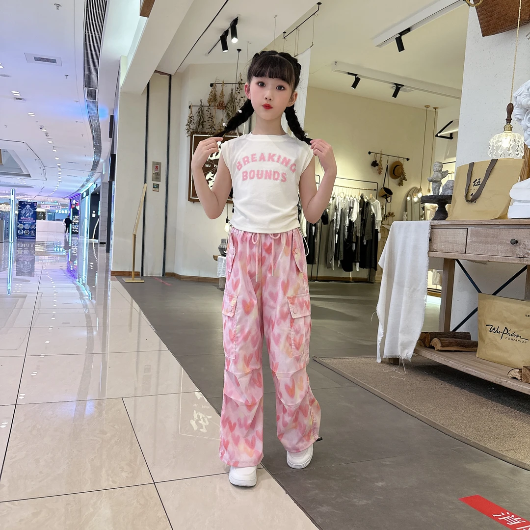 2024年新款夏季时尚儿童童装夏季工装裤速干炸街防蚊裤潮酷套装