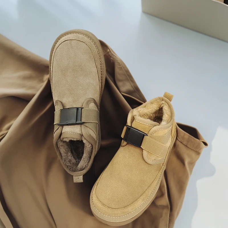 24171-新款男士真皮加厚版雪地靴百搭潮流款