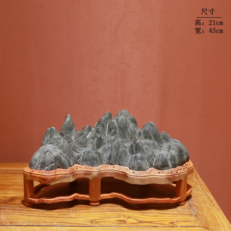 纯天然灵壁石靠山原石原底莲花磬