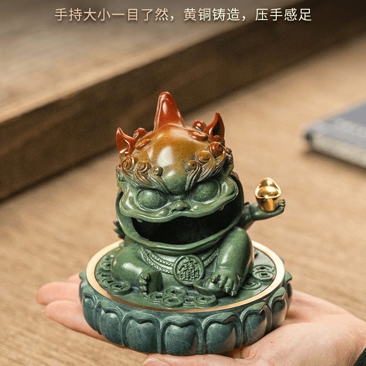 狻猊香炉  8.5cm口径香篆炉玄关礼品摆件创意香炉礼盒套装