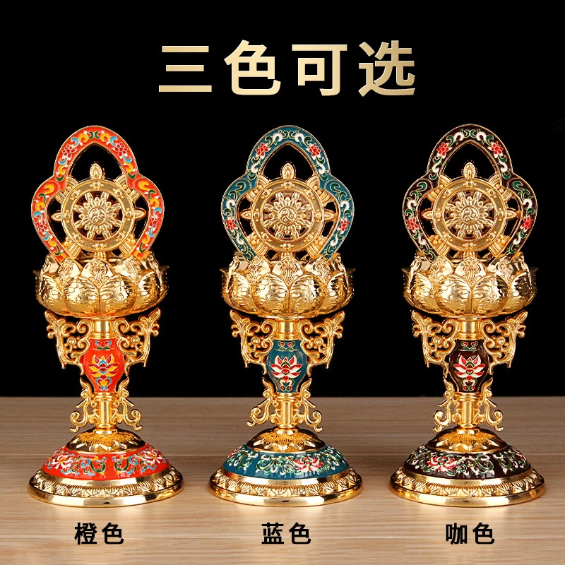 藏式八吉祥家用摆件吉祥八宝组合套装供品尼泊尔装饰加厚实心底部