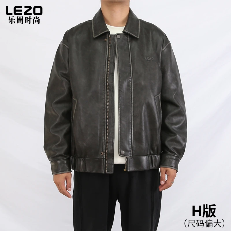 LEZO乐周时尚秋冬款男装皮衣L24316001外套