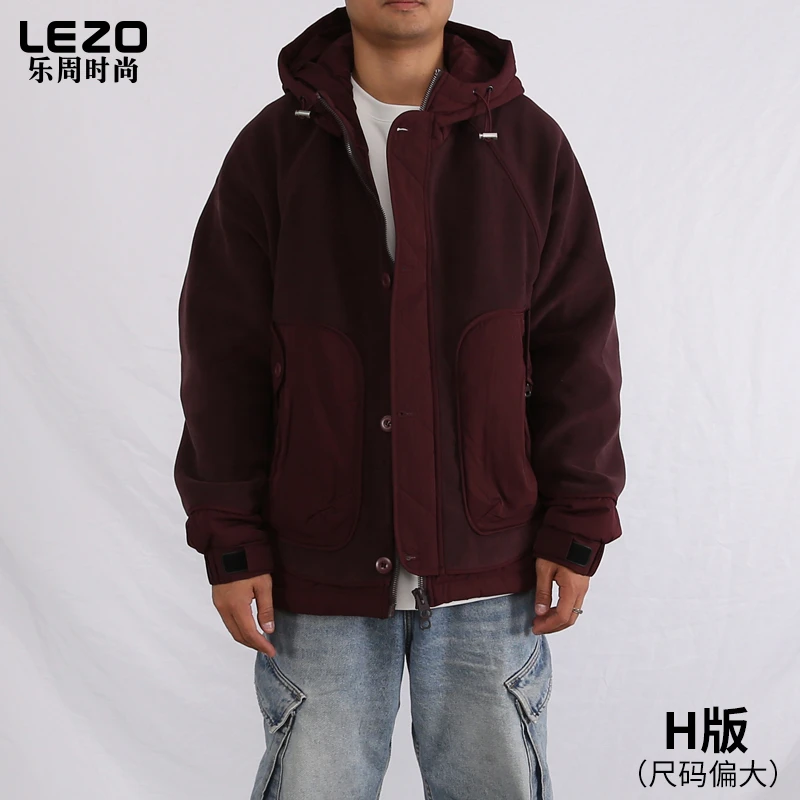 LEZO乐周时尚秋冬款男装棉风衣L24410018外套