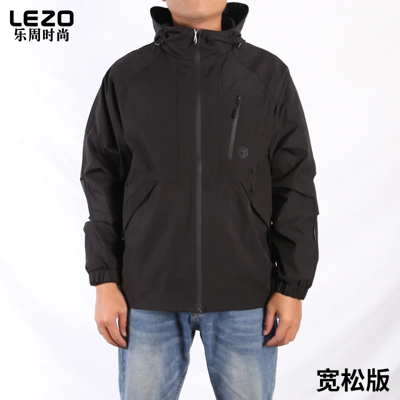 LEZO乐周时尚男装带帽风衣L24311004