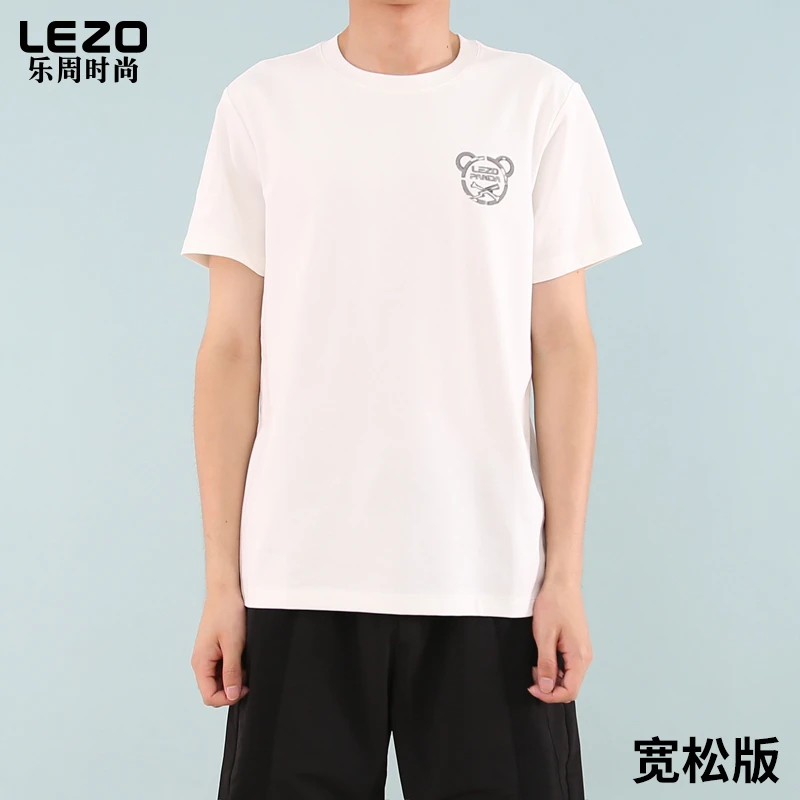 LEZO乐周时尚男装短袖圆领T恤L24201271