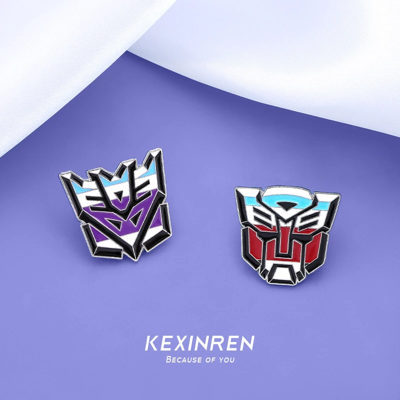 合金胸针 变形金刚胸针卡通擎天柱威震金属徽章二次元ins学生配饰