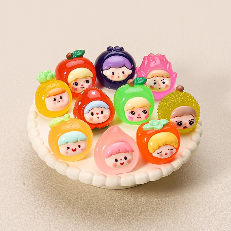 【对碰+许愿】夜光鲜果宝宝 树脂立体水果diy饰品