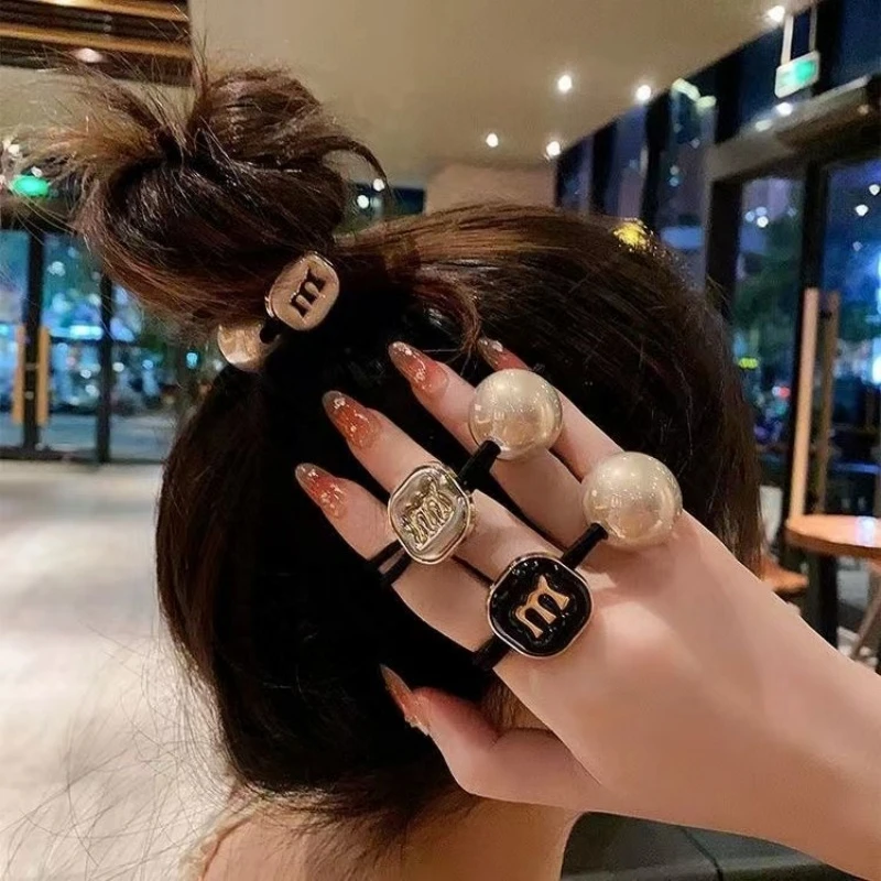 东大门新款高端头绳丸子头高弹力发圈韩版发饰发绳女扎马尾头饰