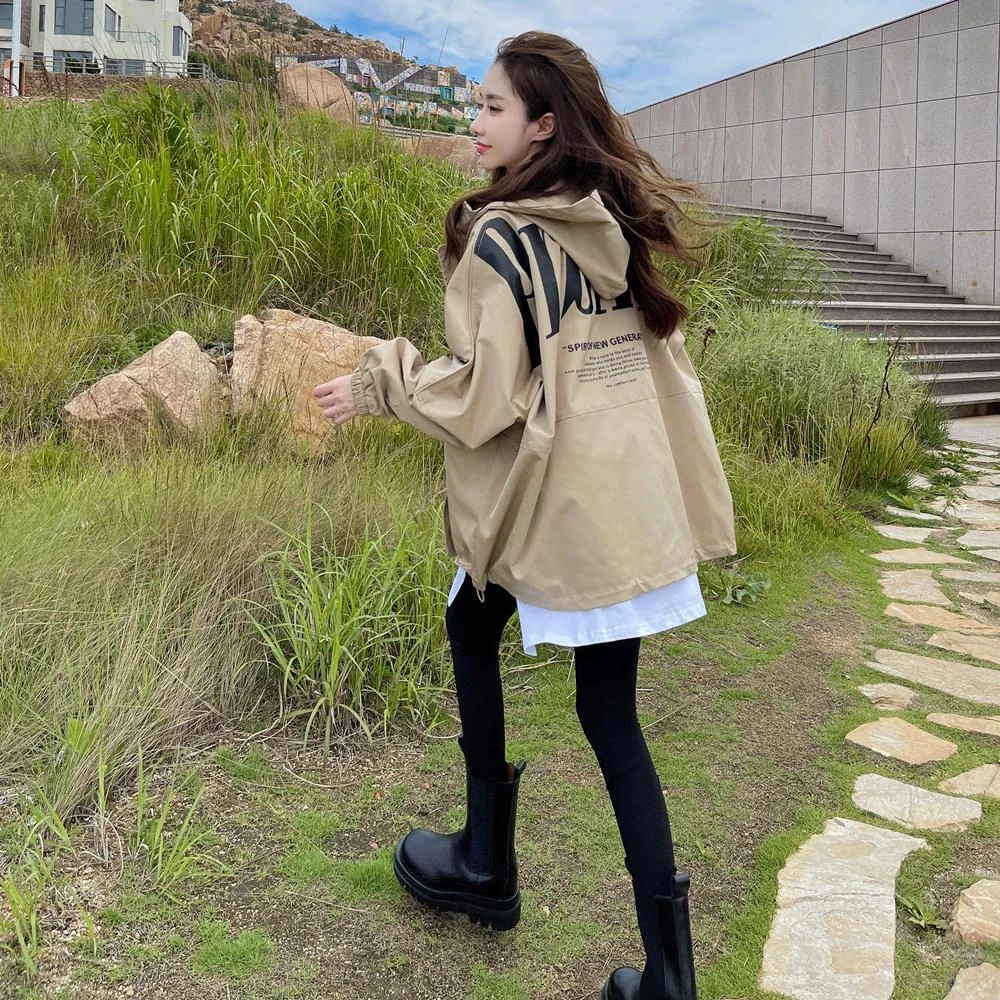 休闲工装风衣外套女春秋2024新款港味复古原宿港风高级感流行ins