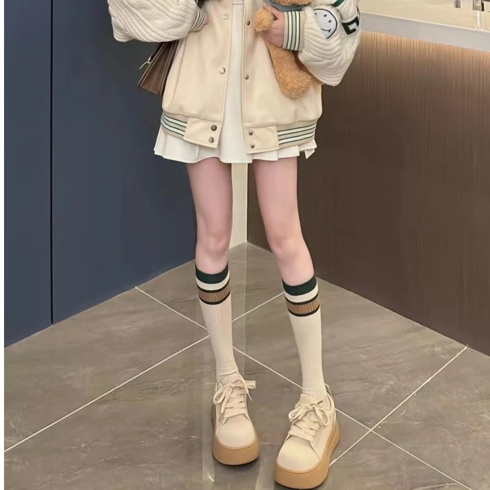 欧货真皮厚底大头小白鞋2023秋季新款厚底圆头百搭休闲鞋53158-1