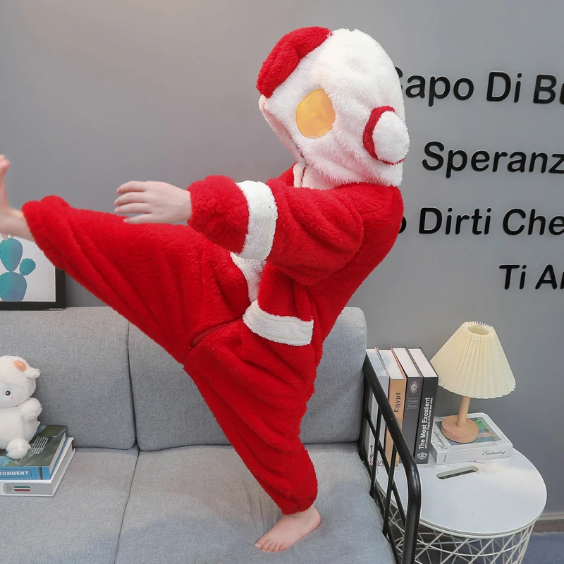 男童秋法兰绒连体衣男宝宝儿童冬季珊瑚绒女孩冬款加绒加厚家居服