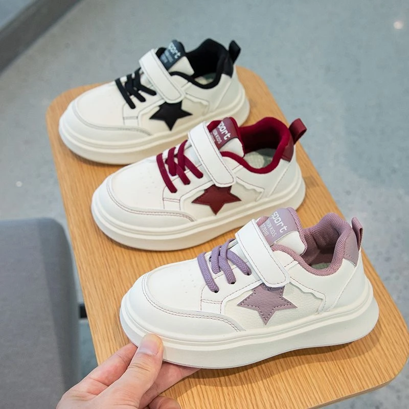 儿童春秋季休闲校园小白鞋板鞋软底百搭男女童软底小白鞋A109